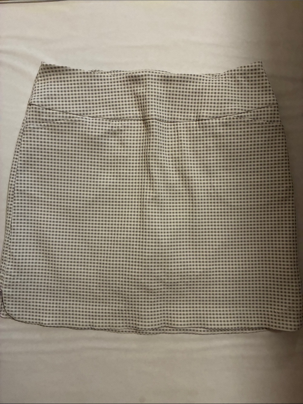Classic Black-and-White Check Pencil Skort